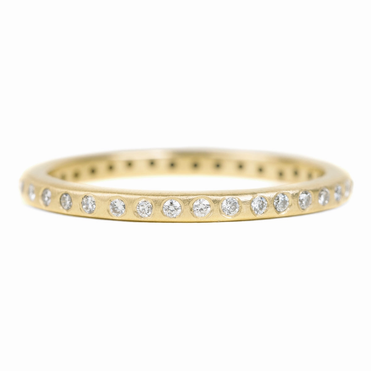 Minimalist Accent Glistening Sparkle Eternity Diamond Band - 18k Gold, 14kpw Gold   VS Diamonds   Black Diamonds