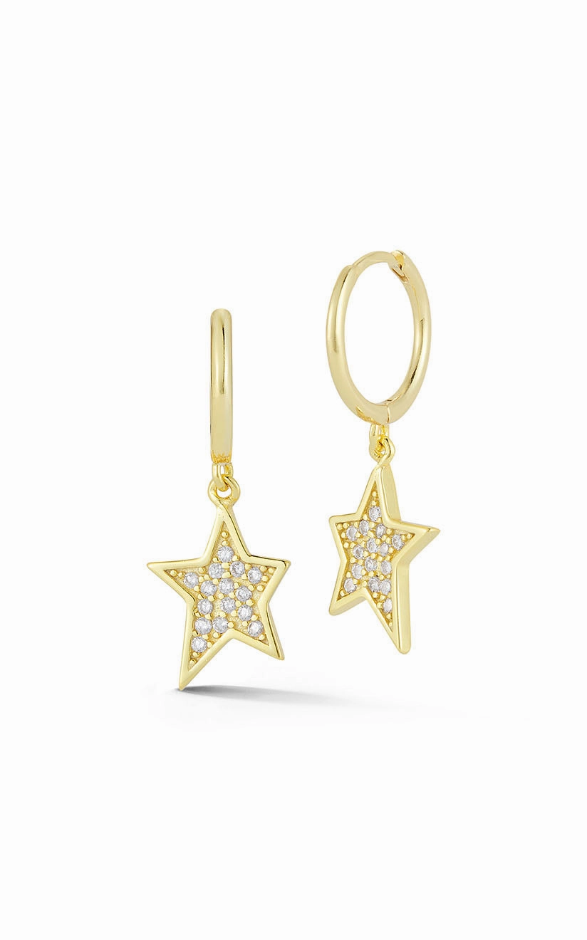 Star Charm Huggie Earring Perfect Gift