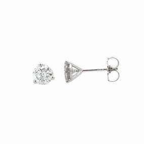 1.05cttw Round Diamonds in Three Prong Martini Earrings Daytime Jewelry Casual Embellishment