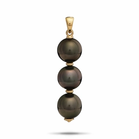 Tahitian Black Pearl Pendant in Gold - 10-11mm Special Occasion Item