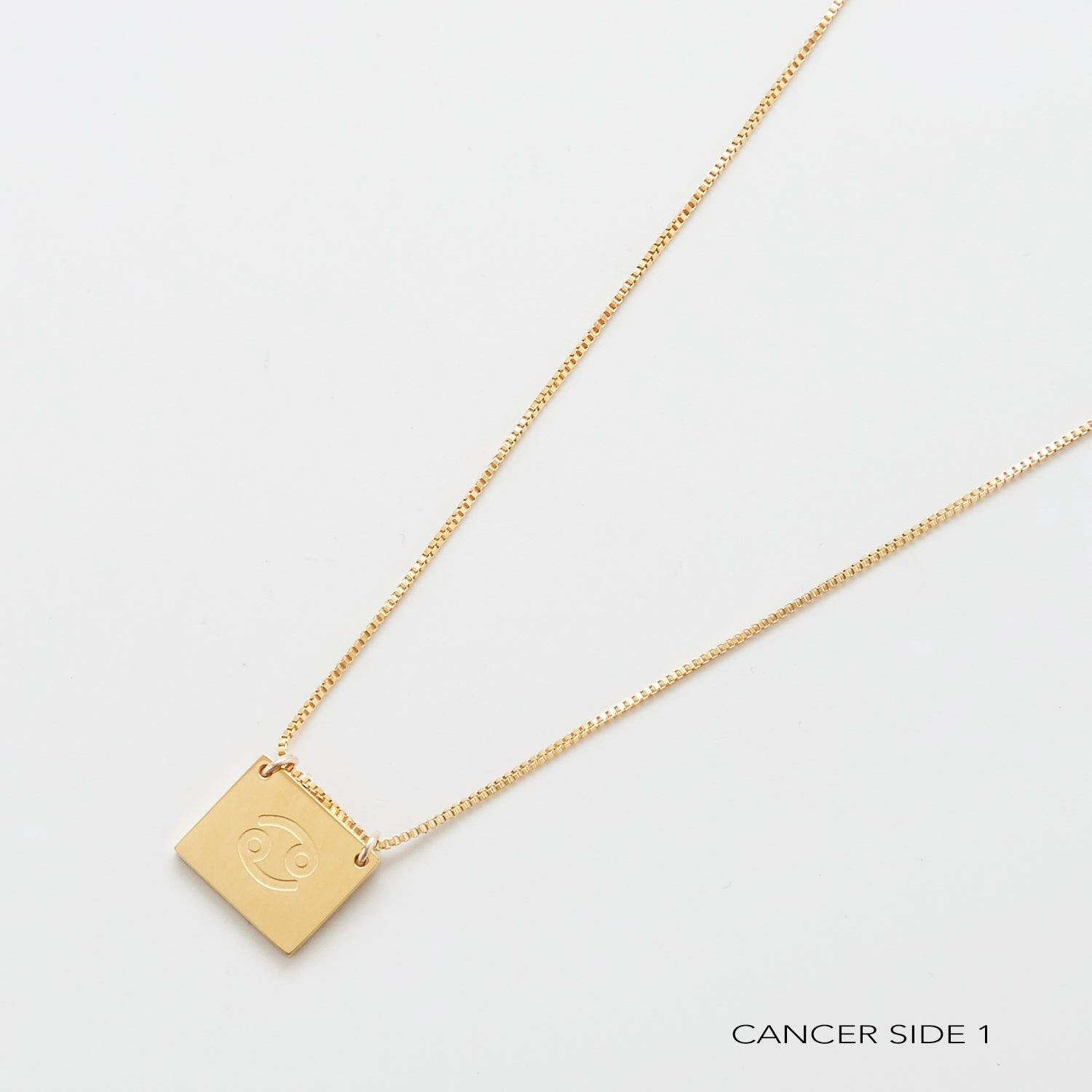 Handmade Item Casual Outfit Zodiac Double-Sided Astrology Necklace