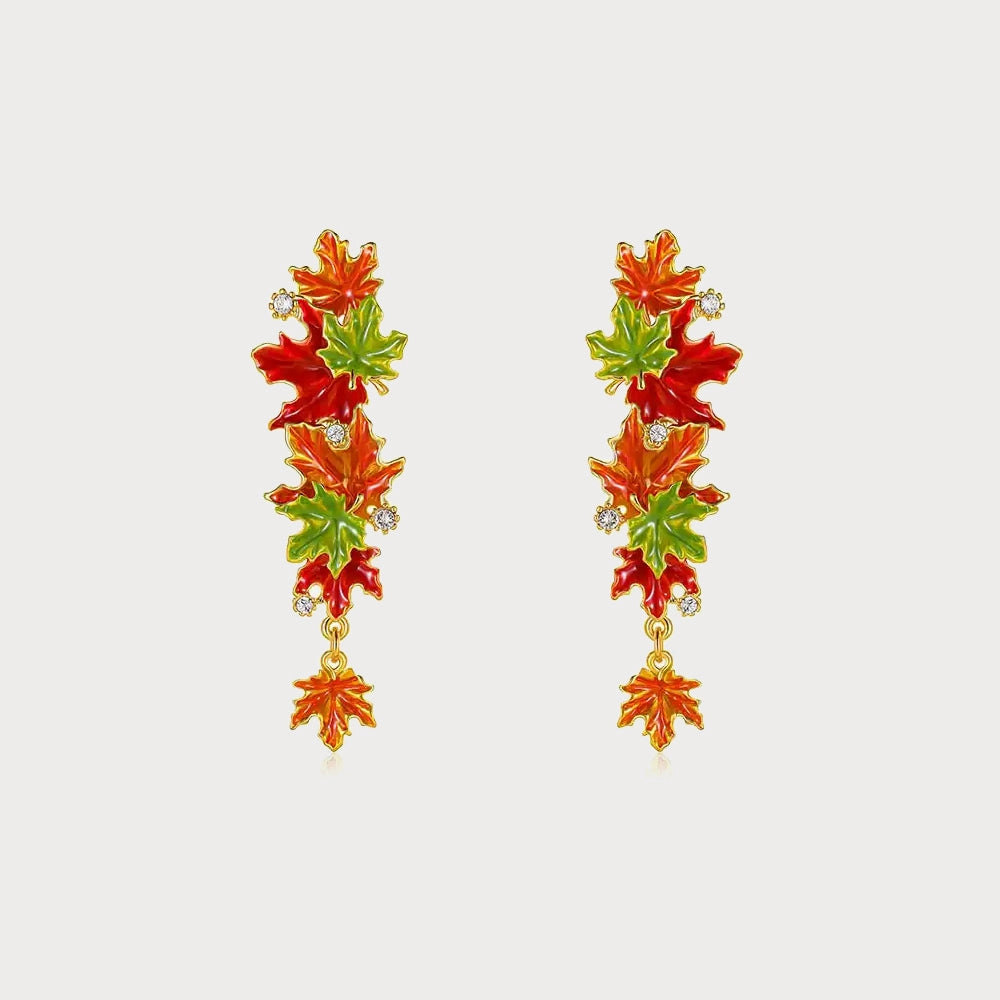 Maple Leaf Earrings Trend Style Elegant Choice