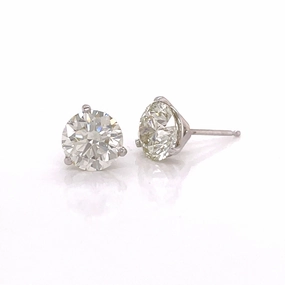 Petite Item Sturdy Accessory 10.01cttw Round Diamonds in Three Prong Martini Earrings