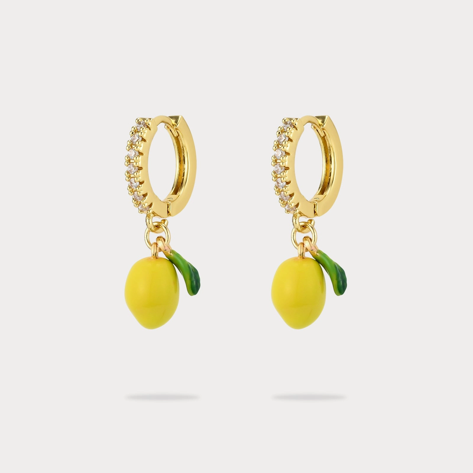Lemon Hoop Earrings Statement Shine