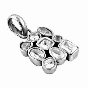 Fantastic Style Classic Design High-Quality Cubic Zirconia Gemstone Silver Pendant - Elegant Jewelry