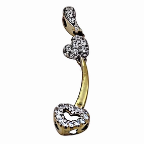 Unique Flair Newest Style Cubic Zirconia Gemstone Silver Gold Plated Pendant - Trendy Jewelry