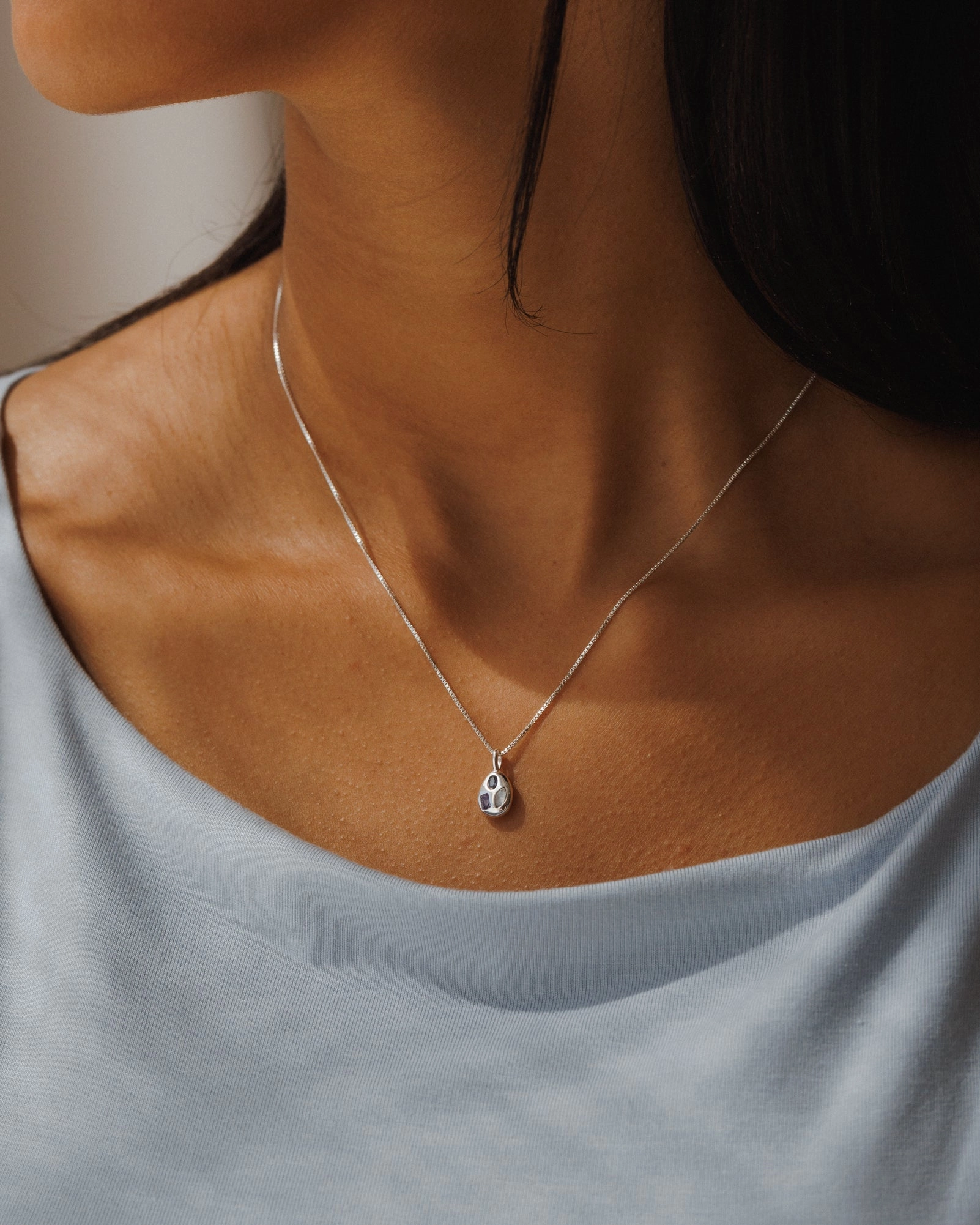 Green Piece Pretty Ornament I Am Necklace