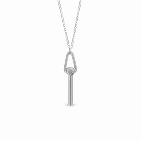 Balanced Form Office Accent Pax Diamond Necklace - Sterling Silver   White Diamond