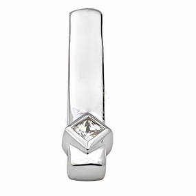 Stylish Cubic Zirconia Gemstone Silver Pendant - Hot Fashion Jewelry Chic Adornment