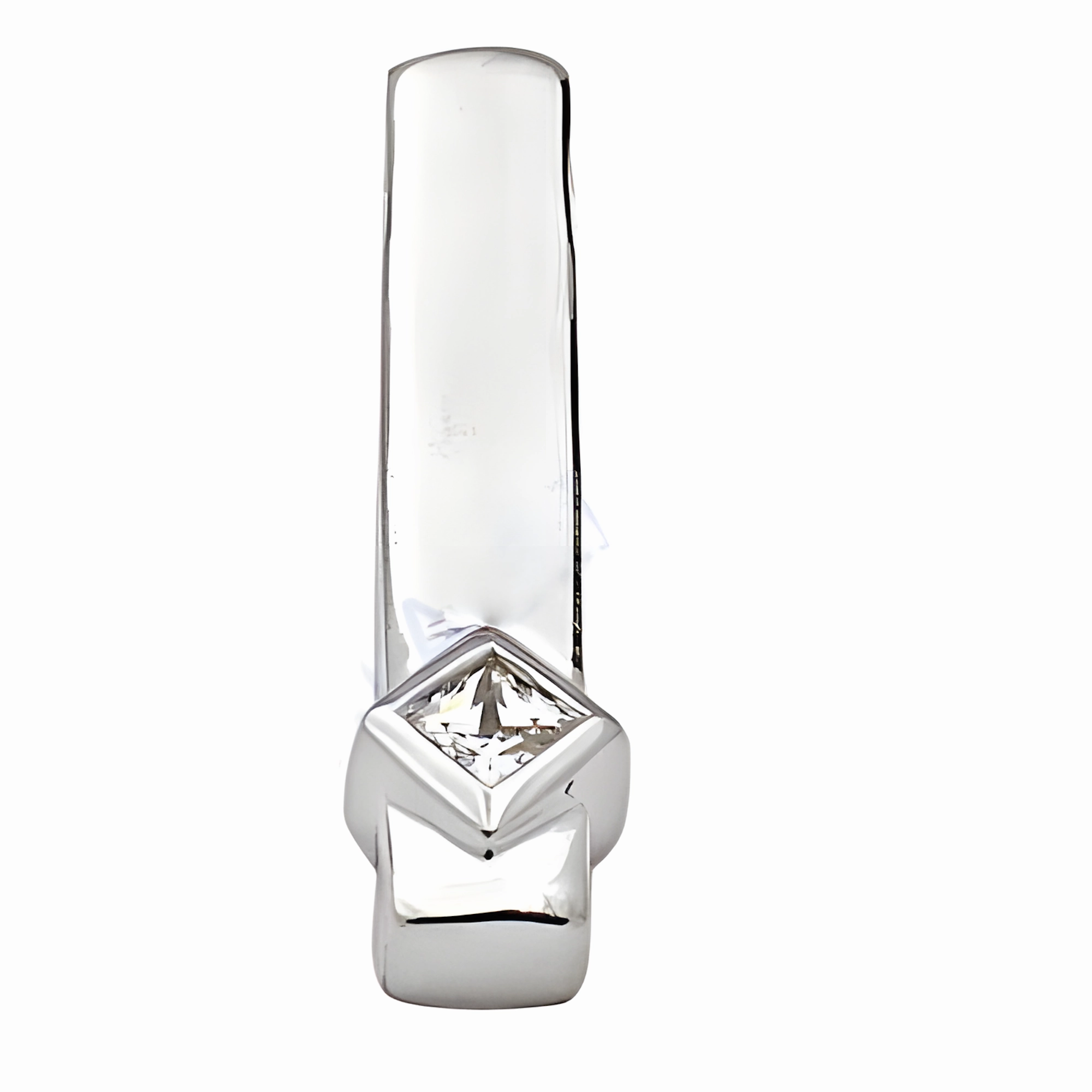 Stylish Cubic Zirconia Gemstone Silver Pendant - Hot Fashion Jewelry Chic Adornment