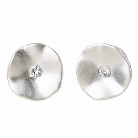 Fashion Statement Seed Studs - Silver   Diamonds