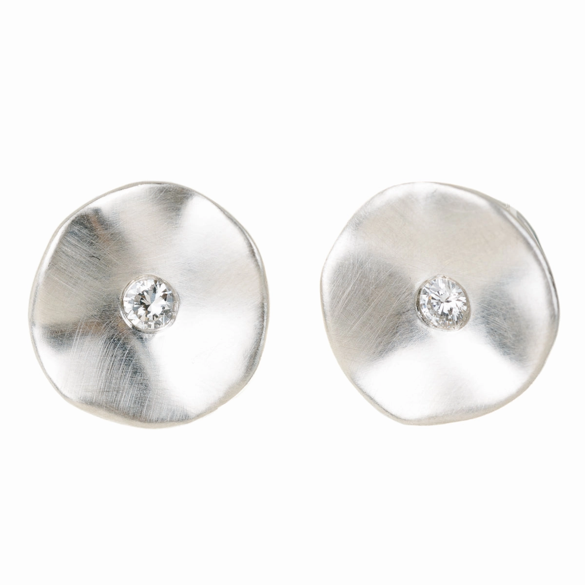 Fashion Statement Seed Studs - Silver   Diamonds