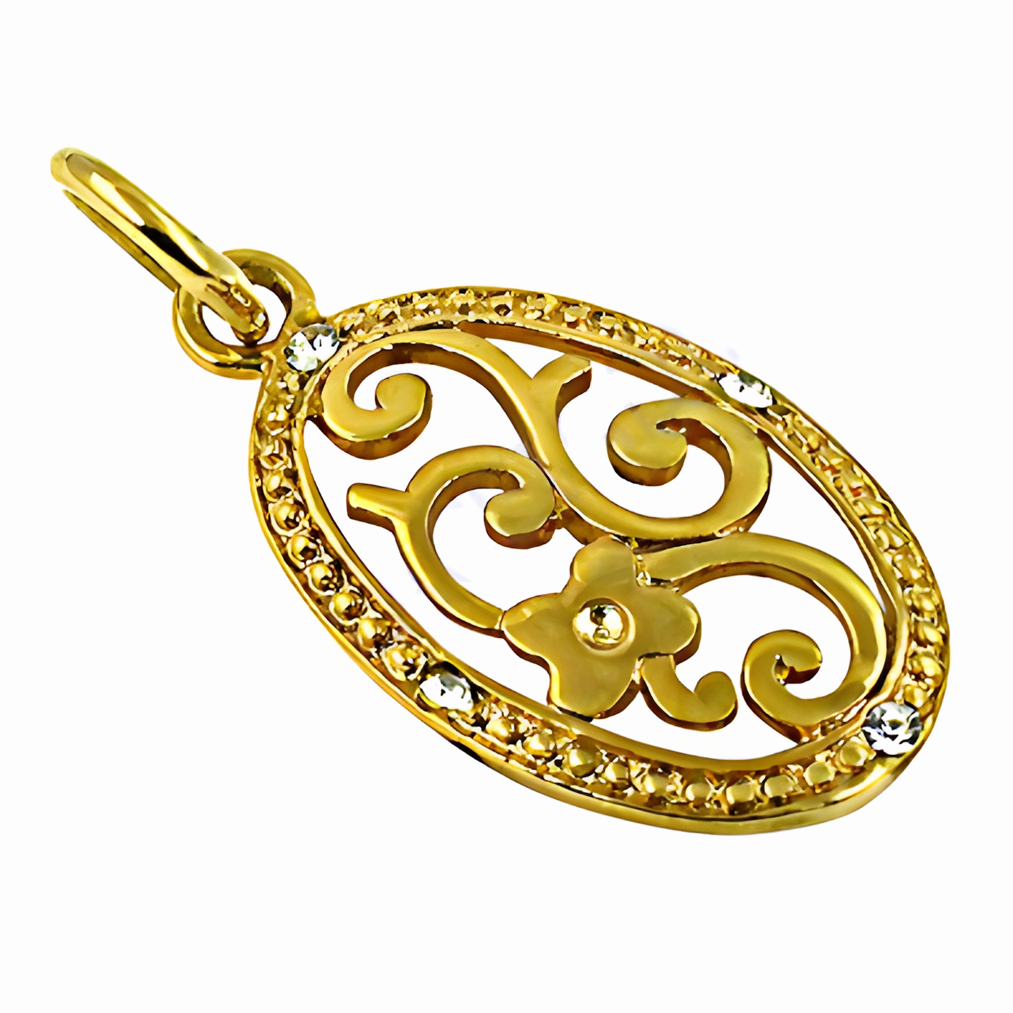 Cultural Style Indian Designer CZ Silver Gold Plated Pendant - Elegant Jewelry for Every Occasion