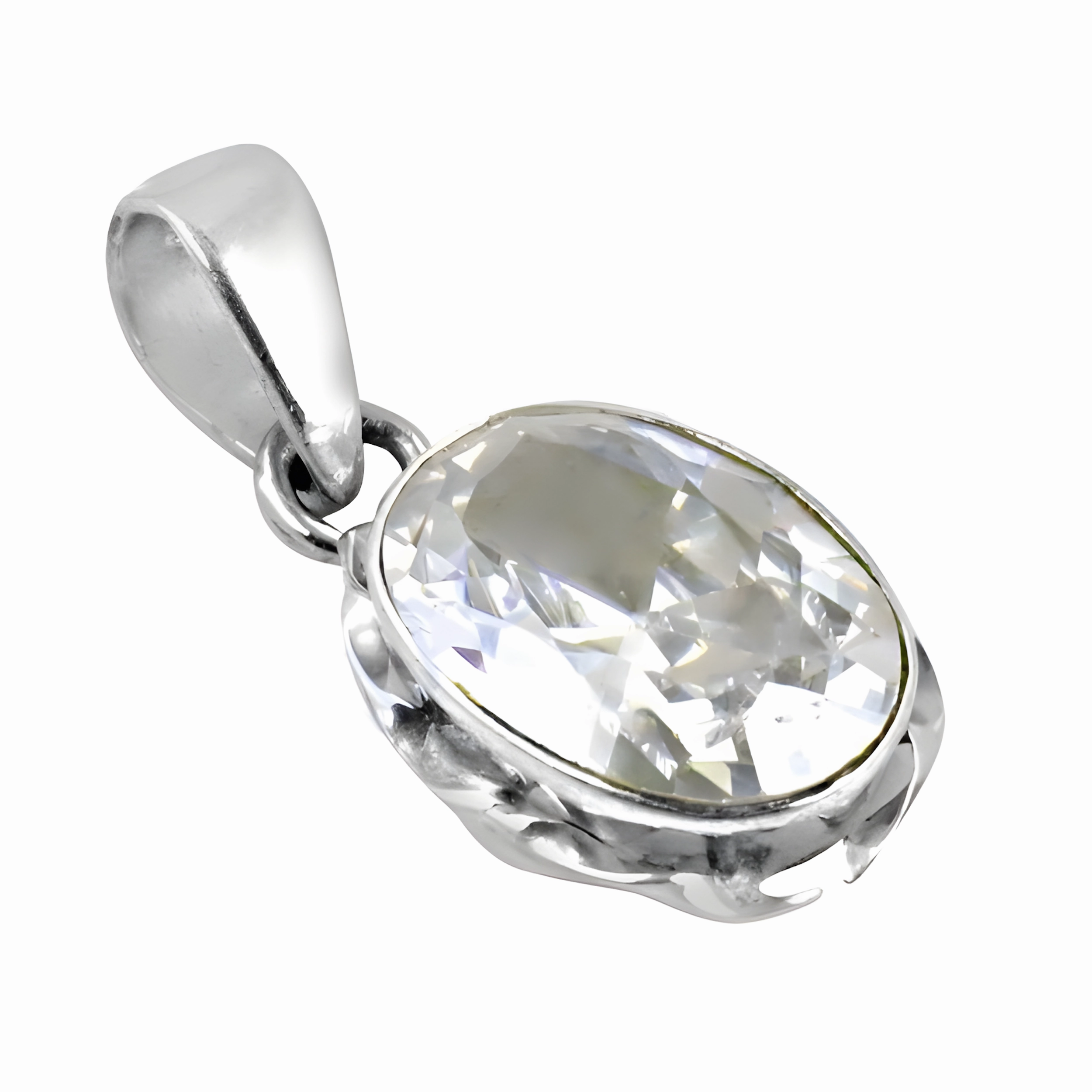 Indian Touch Cubic Zirconia Silver Pendant - Elegant & Affordable Jewelry High-End Present Youth fashion