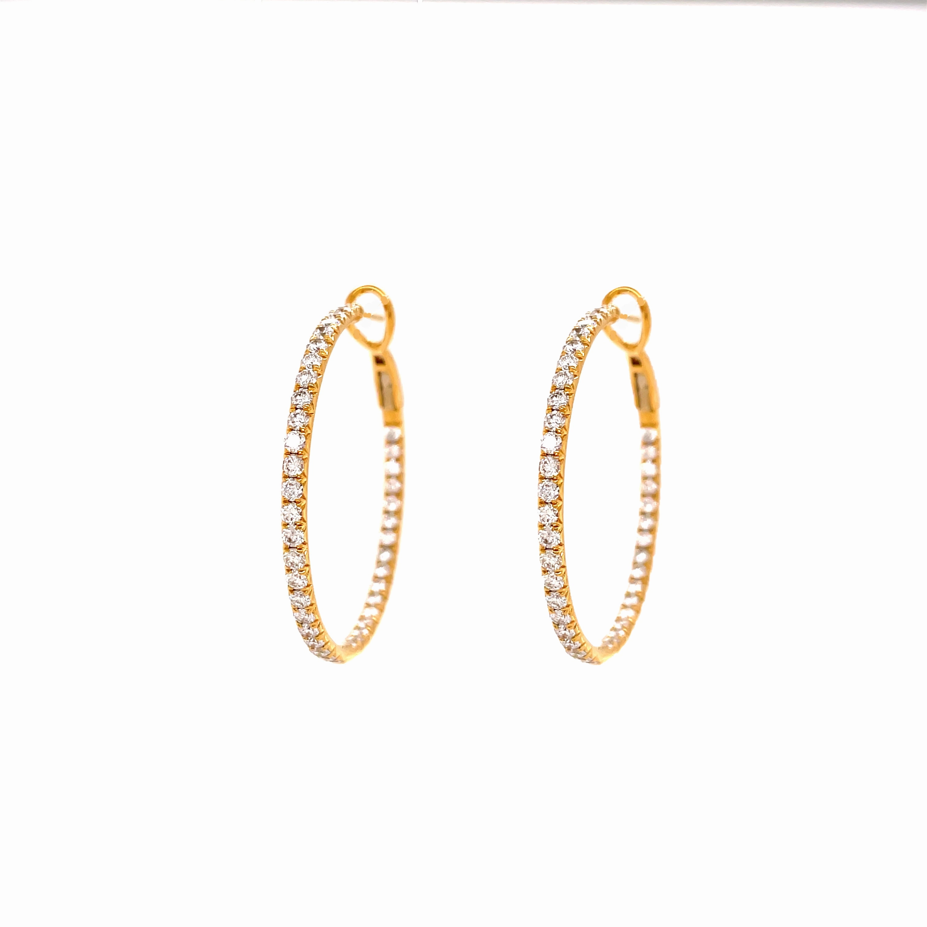 INSIDE-OUT DIAMOND HOOP EARRINGS Gorgeous Aesthetic