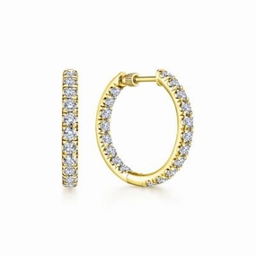 INSIDE-OUT DIAMOND HOOP EARRINGS Comfortable item Elegant Accent