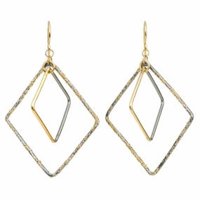 Annie Hoops - 22k/18k Gold   Oxidized Silver Dazzling Highlight Handcrafted Art