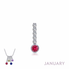 Winter Day Fashion Kid January Birthstone Love Pendant