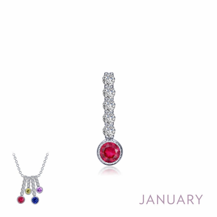 Winter Day Fashion Kid January Birthstone Love Pendant