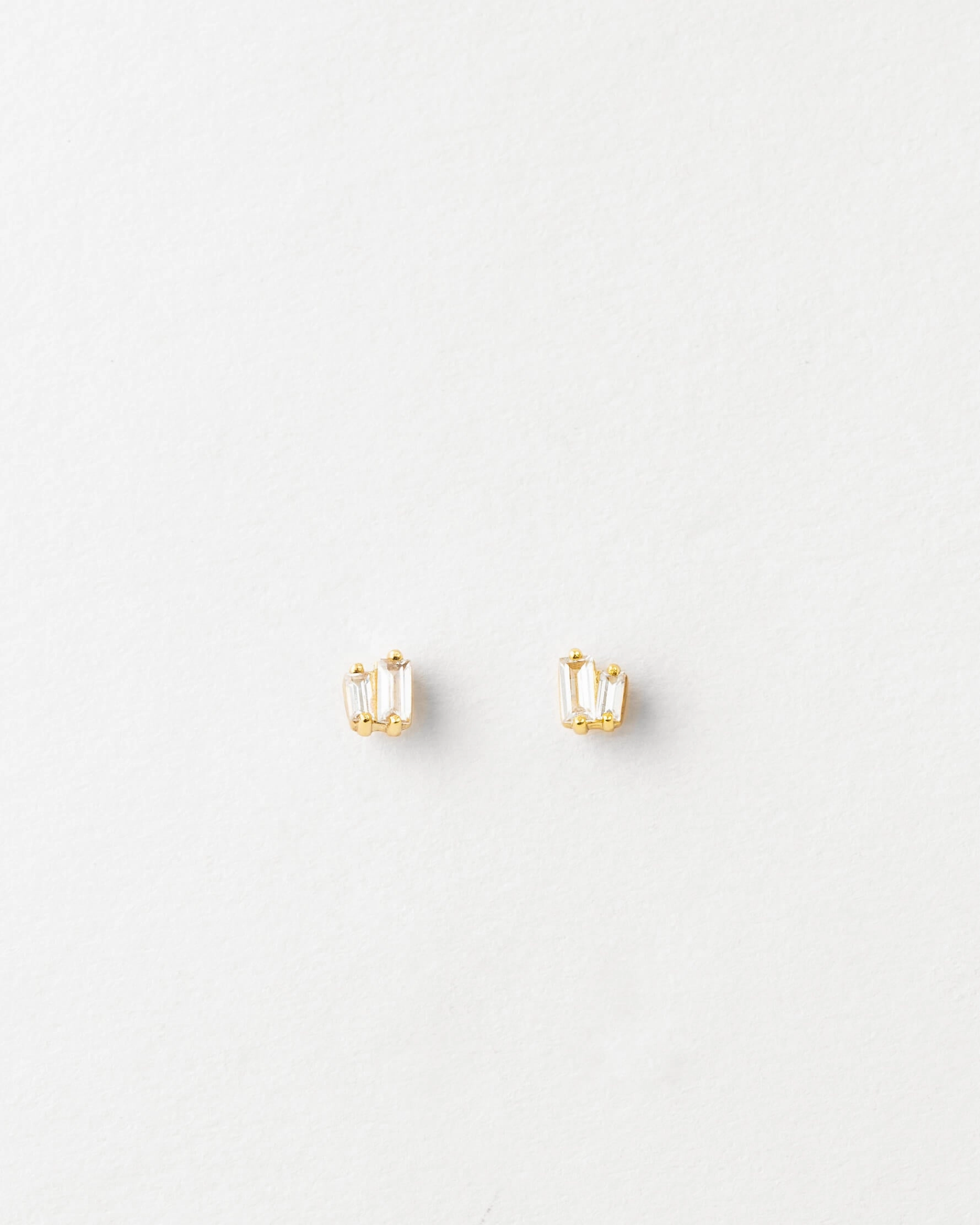 Simple Decor Delicate Adornment Jules White Sapphire Studs