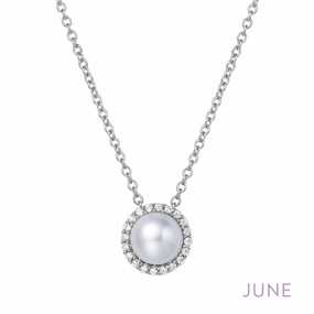 June Birthstone Necklace Mother Accent Versatile Jewelry