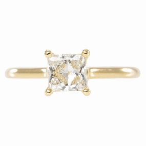 Chic Finish Opulent Finish Lab Grown Princess Diamond - 14k Gold Four Prong Setting