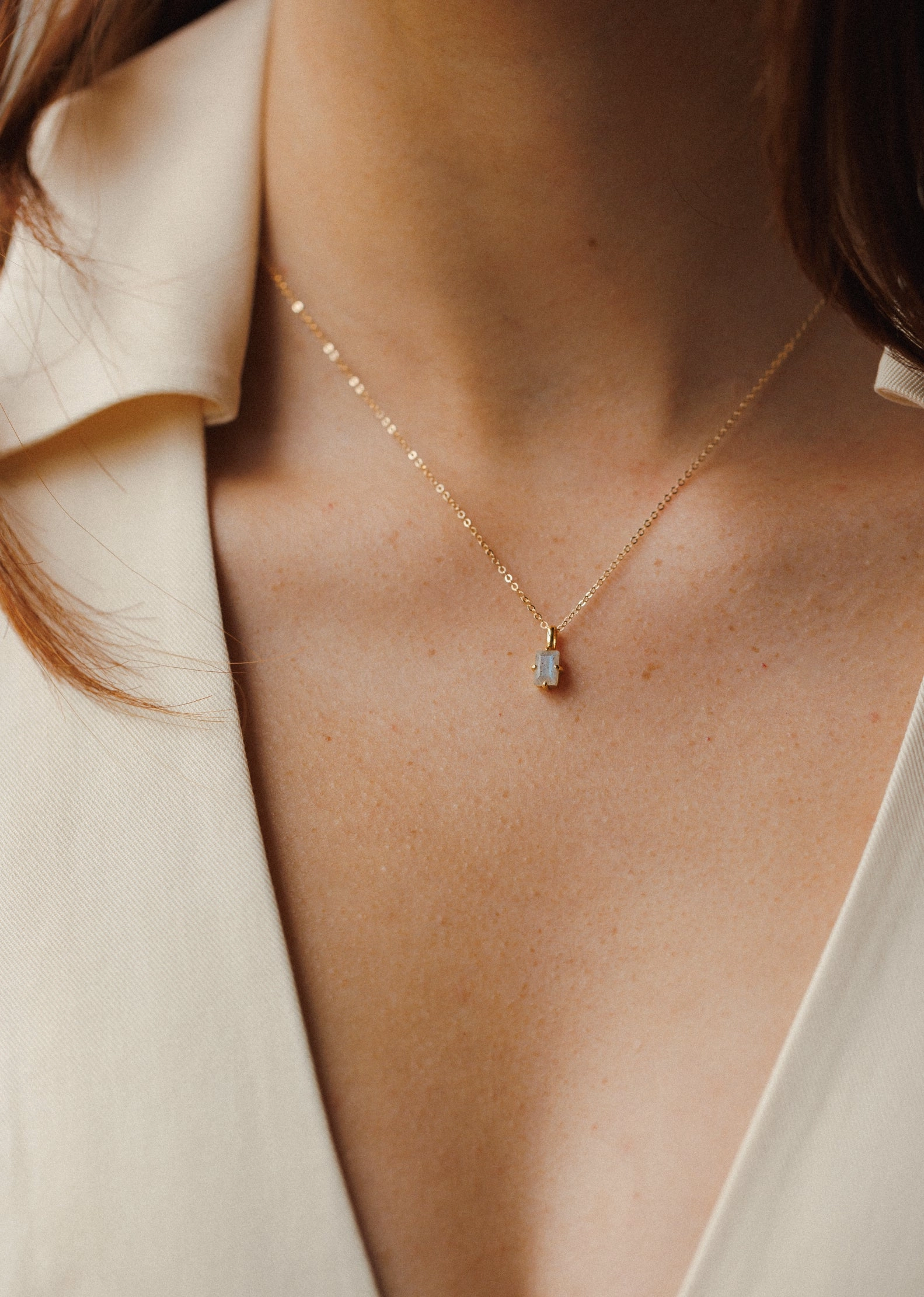 Labradorite Grand Baguette Necklace Artisan Craft Festival Gift