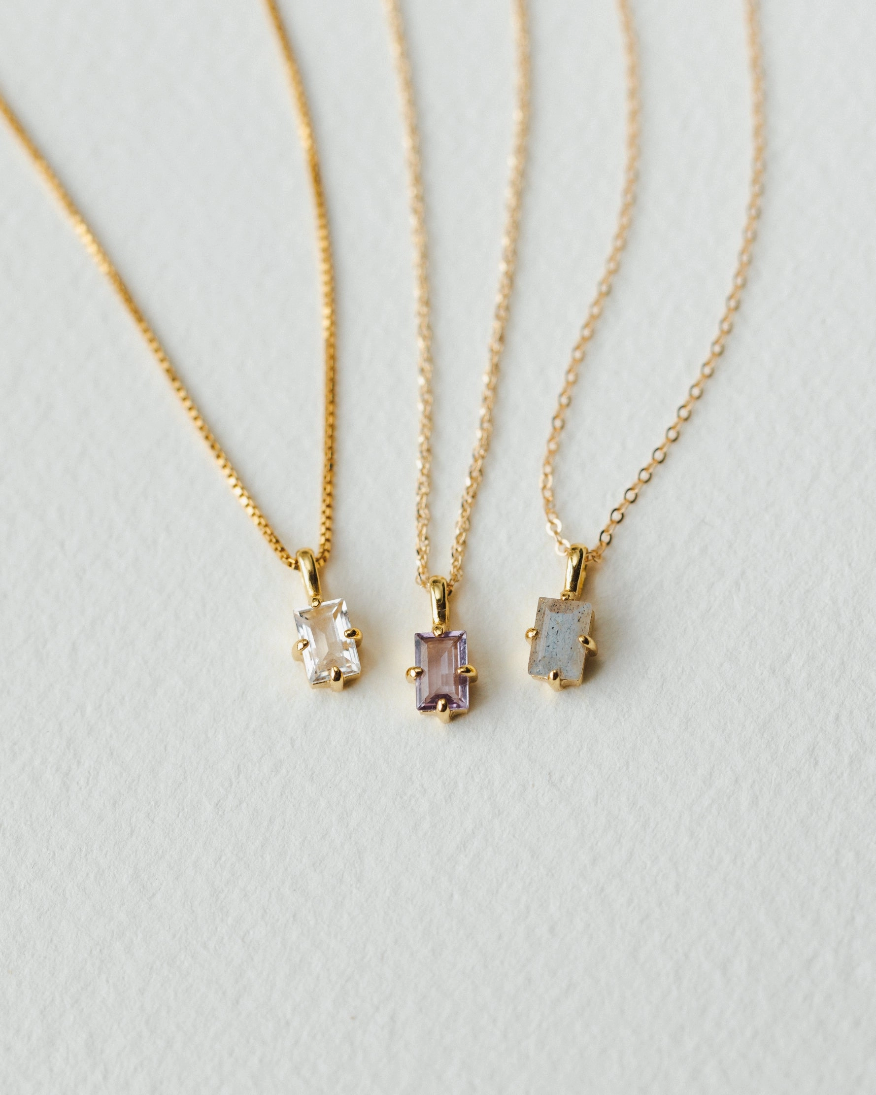 Labradorite Grand Baguette Necklace Multiple Piece Item Vintage Gift