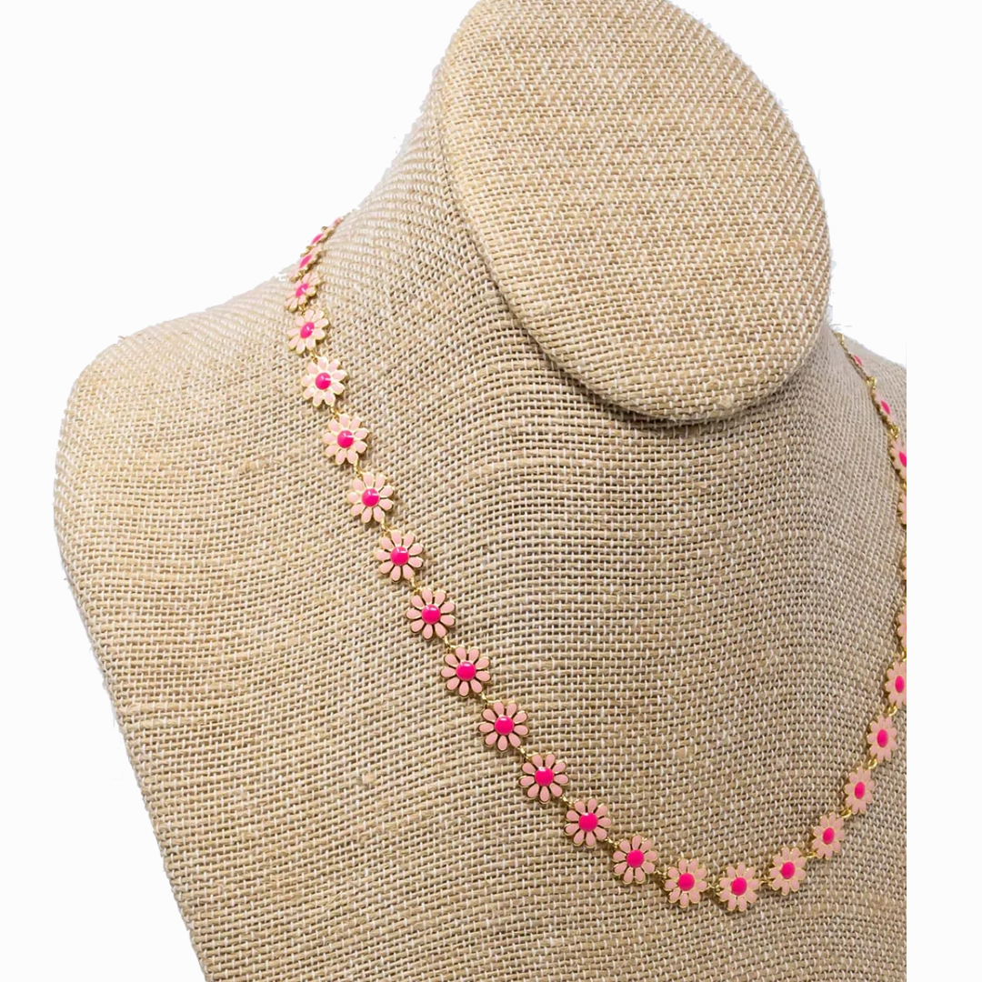 Large Pink Daisy Chain Premium Feature Understated Elegance