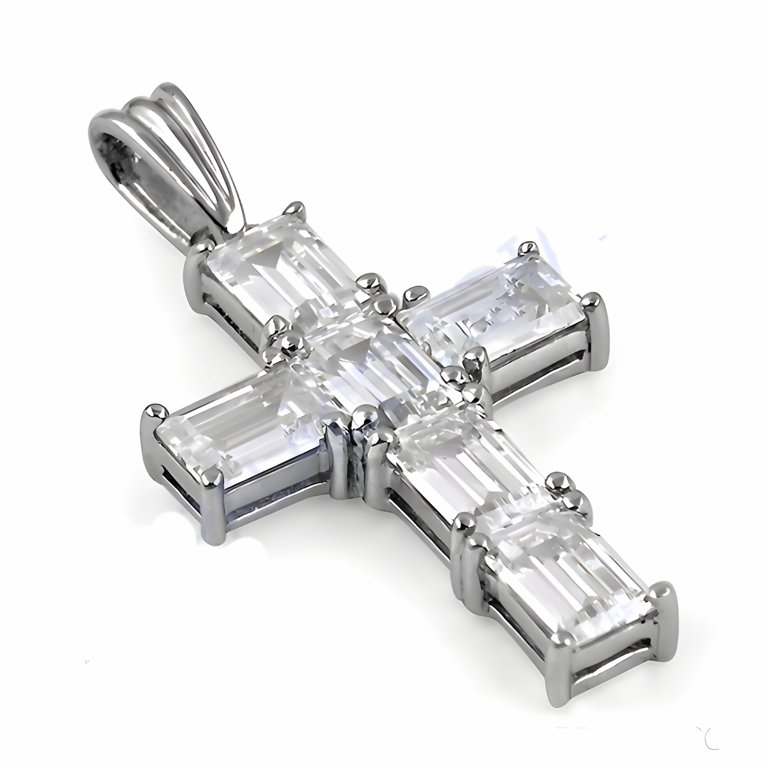 Latest Cross Design Cubic Zirconia Gemstone Pendant - Shop Now Teen Beaded Piece