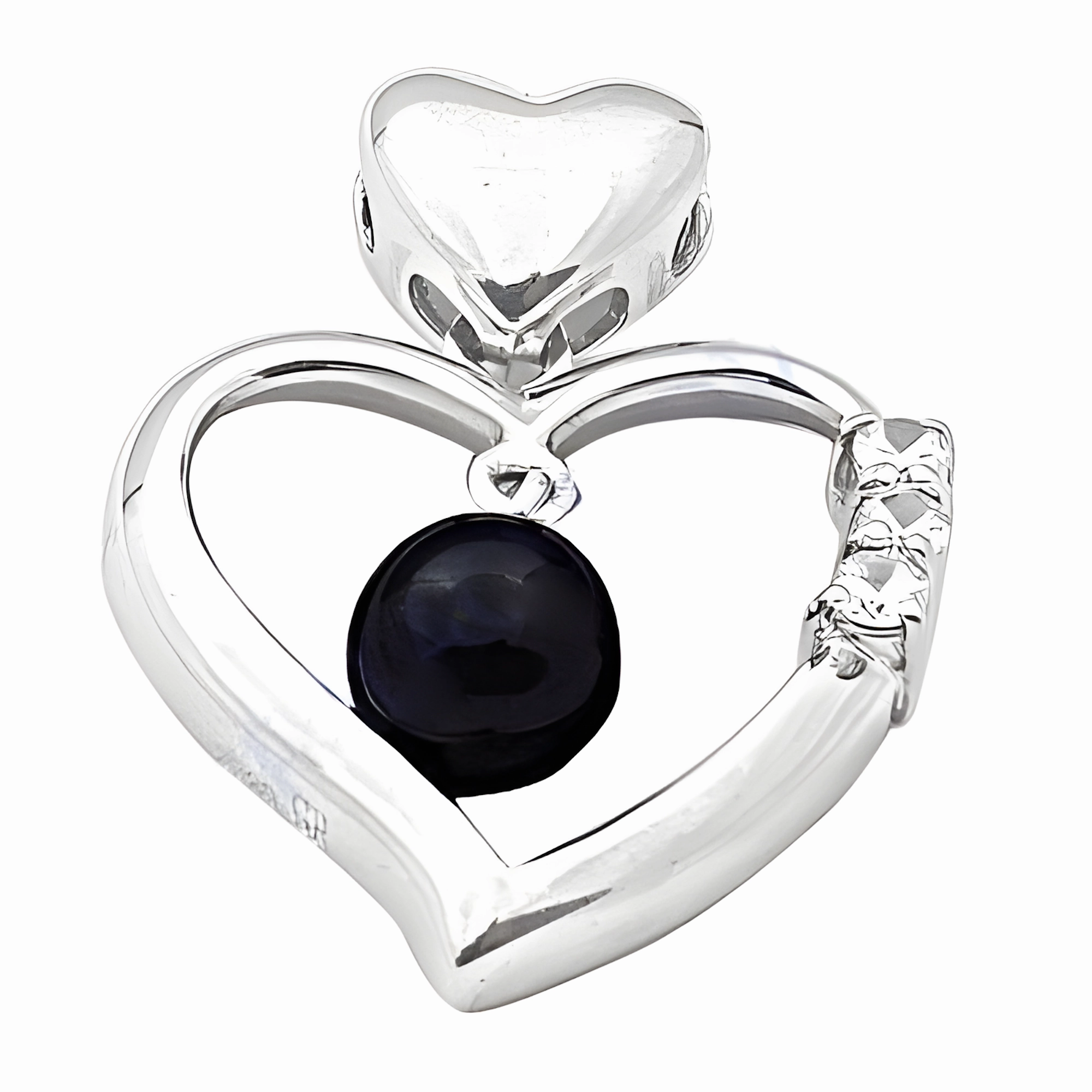 Latest Heart Shape CZ Pendant Jewelry in 925 Sterling Silver Beautiful Gift Exquisite Ornament
