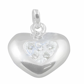Seasonal Trend Latest Heart Shape Silver Gemstone Cubic Zirconia Pendant Jewelry