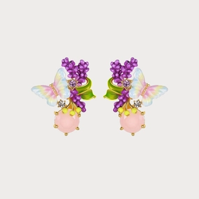 Lavender Butterfly Stud Earrings Everyday Touch