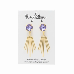 Lavender Cleopatra Earrings Elegant Form Refined Flow