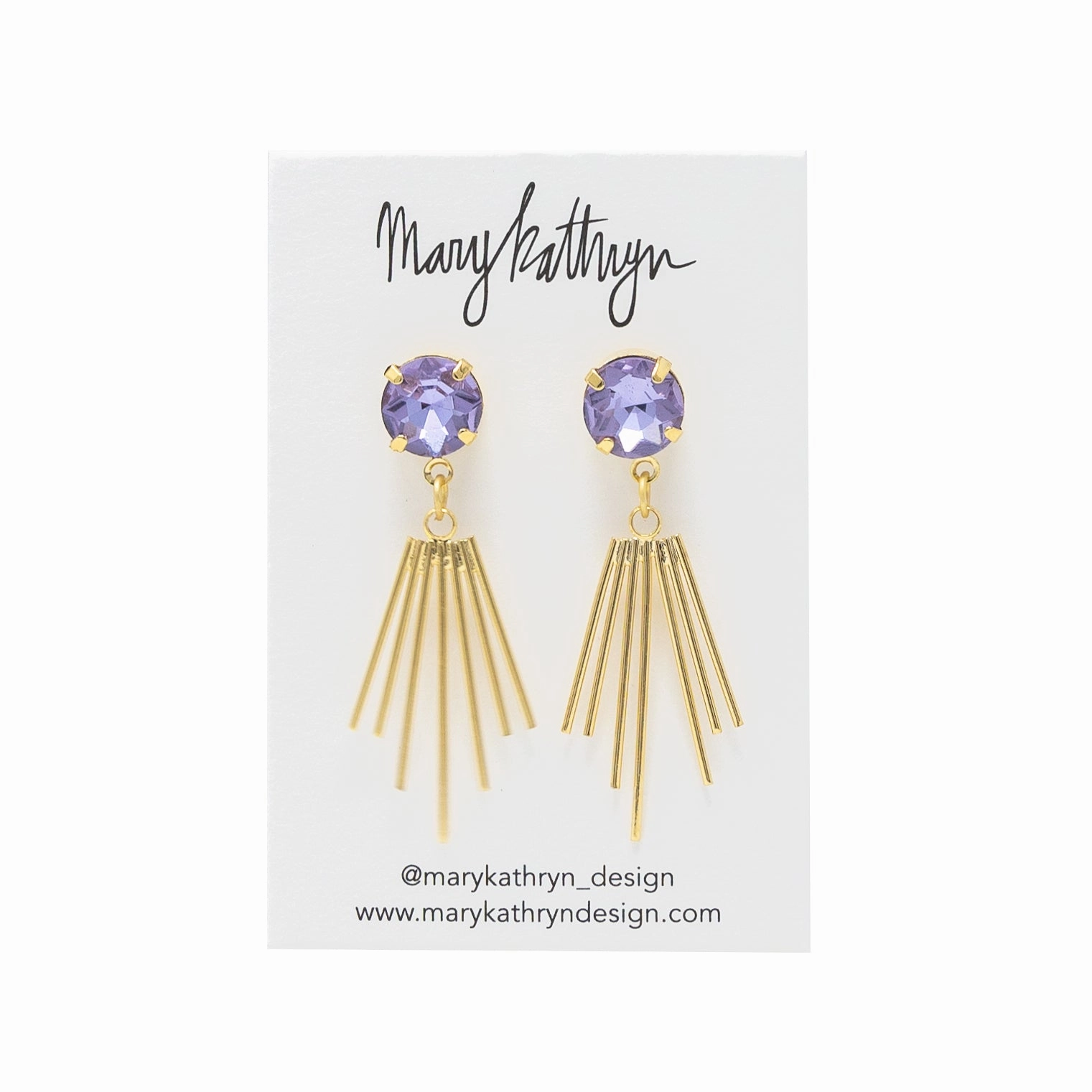 Lavender Cleopatra Earrings Elegant Form Refined Flow