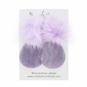 Bold Charm Modern Statement Lavender Haze Puff Earrings
