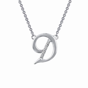 Perfect Ornament Layered Detail Letter D Pendant Necklace