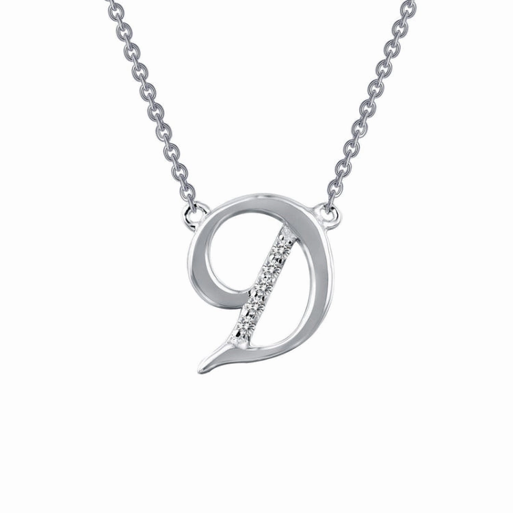 Perfect Ornament Layered Detail Letter D Pendant Necklace