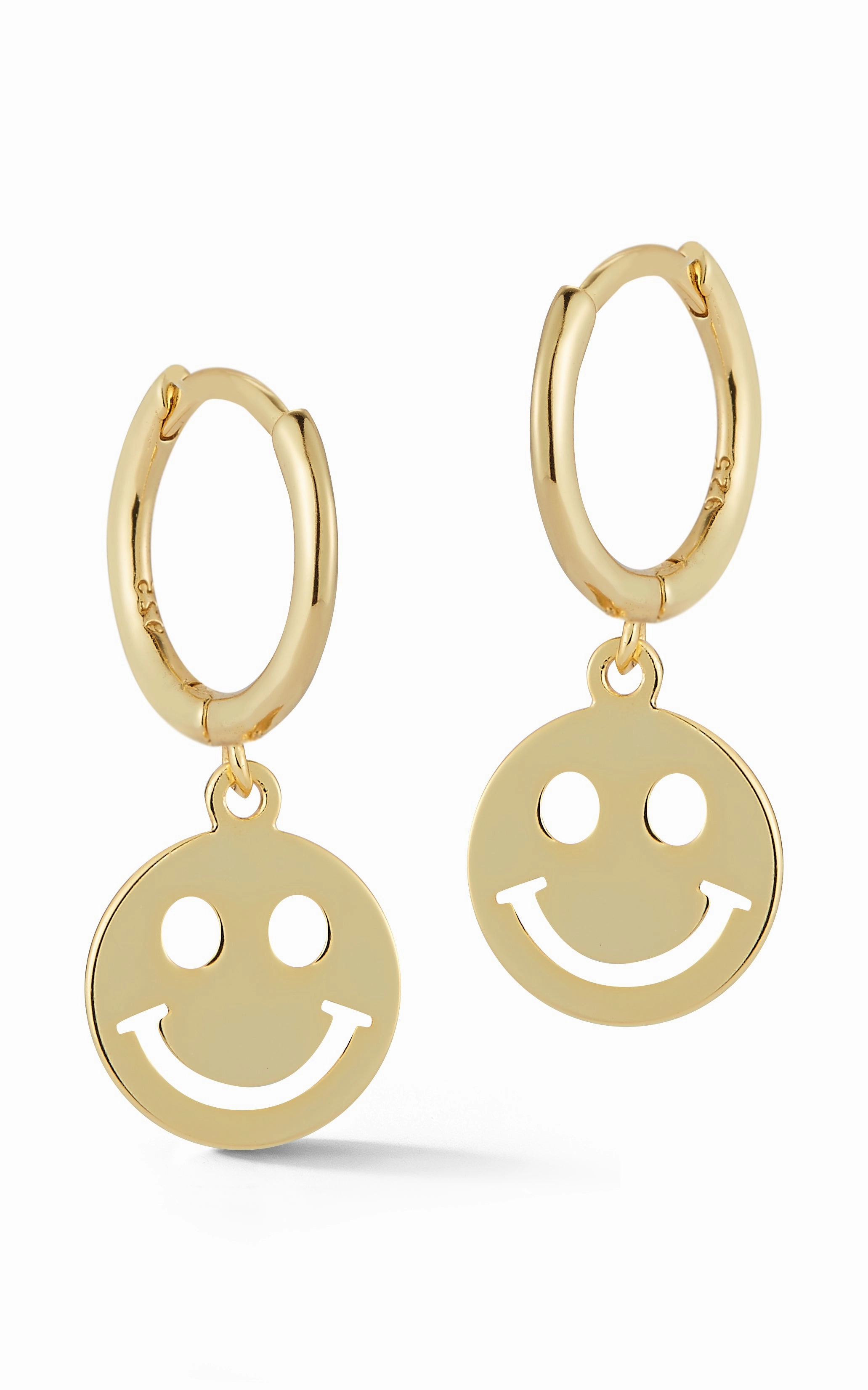 Custom Craftwork Smiley Face Huggie Earring