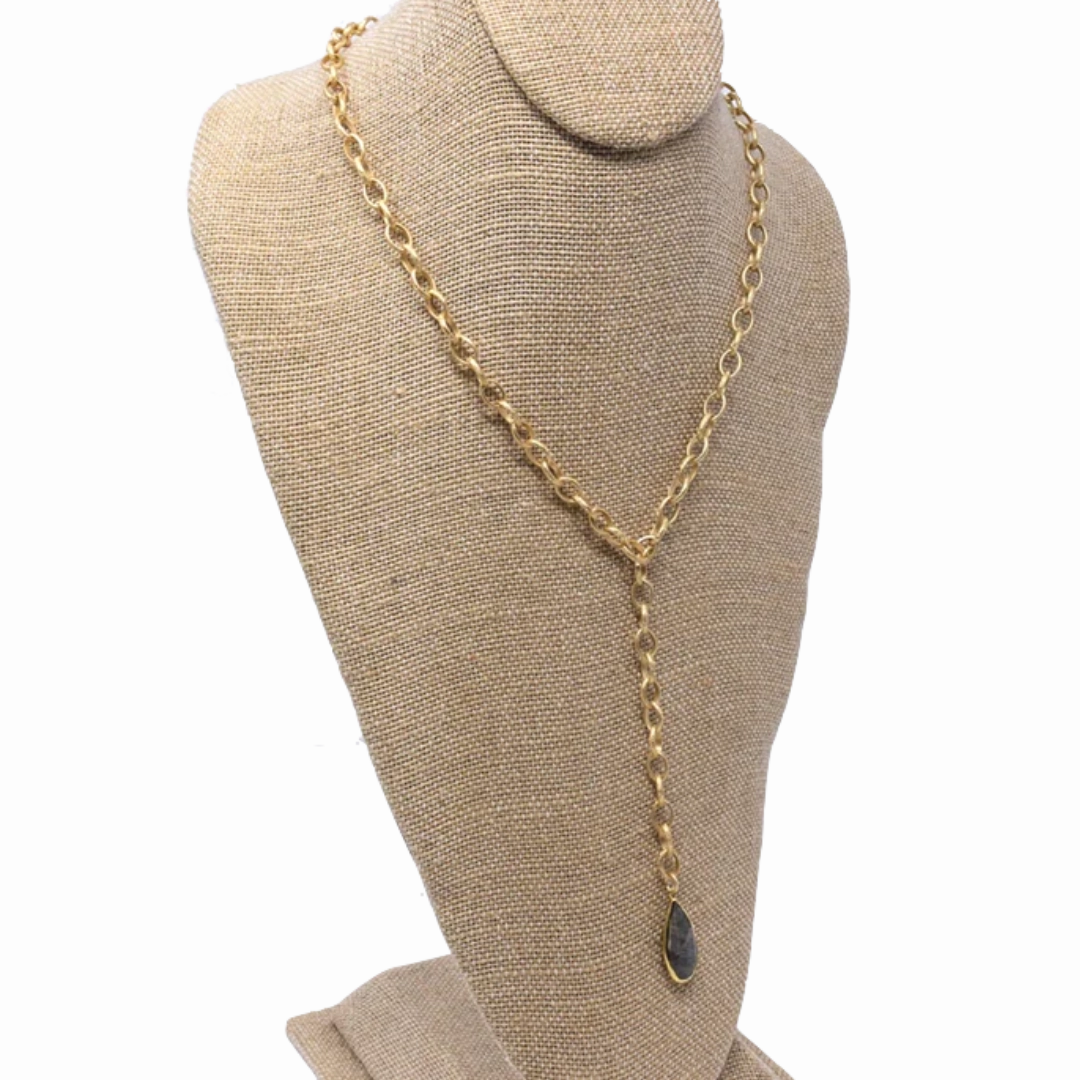 Liliana Labradorite Lariat Distinctive Glow