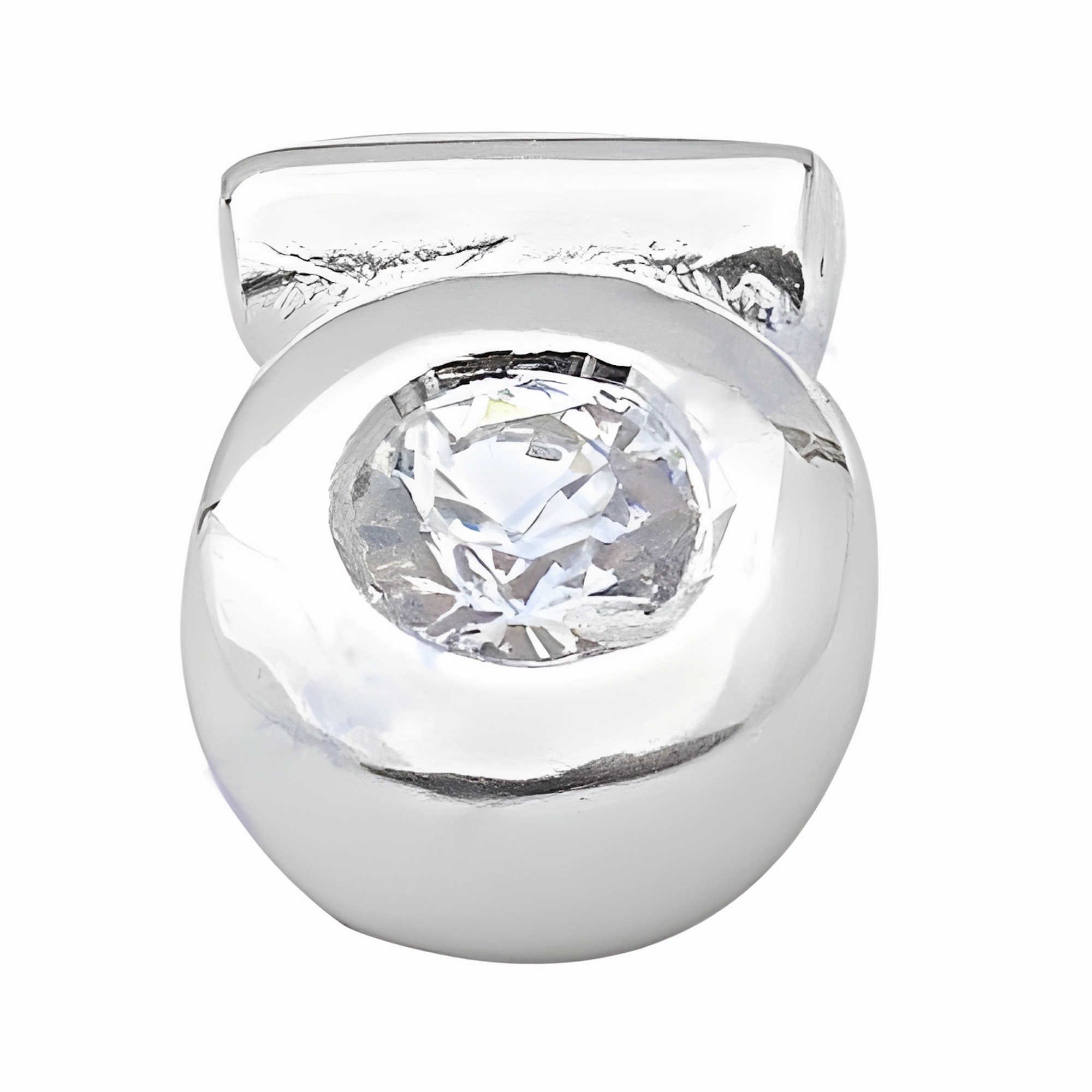 Sophisticated Gift Elegant 925 Sterling Silver Gemstone Pendant with Cubic Zirconia - Perfect Party Wear