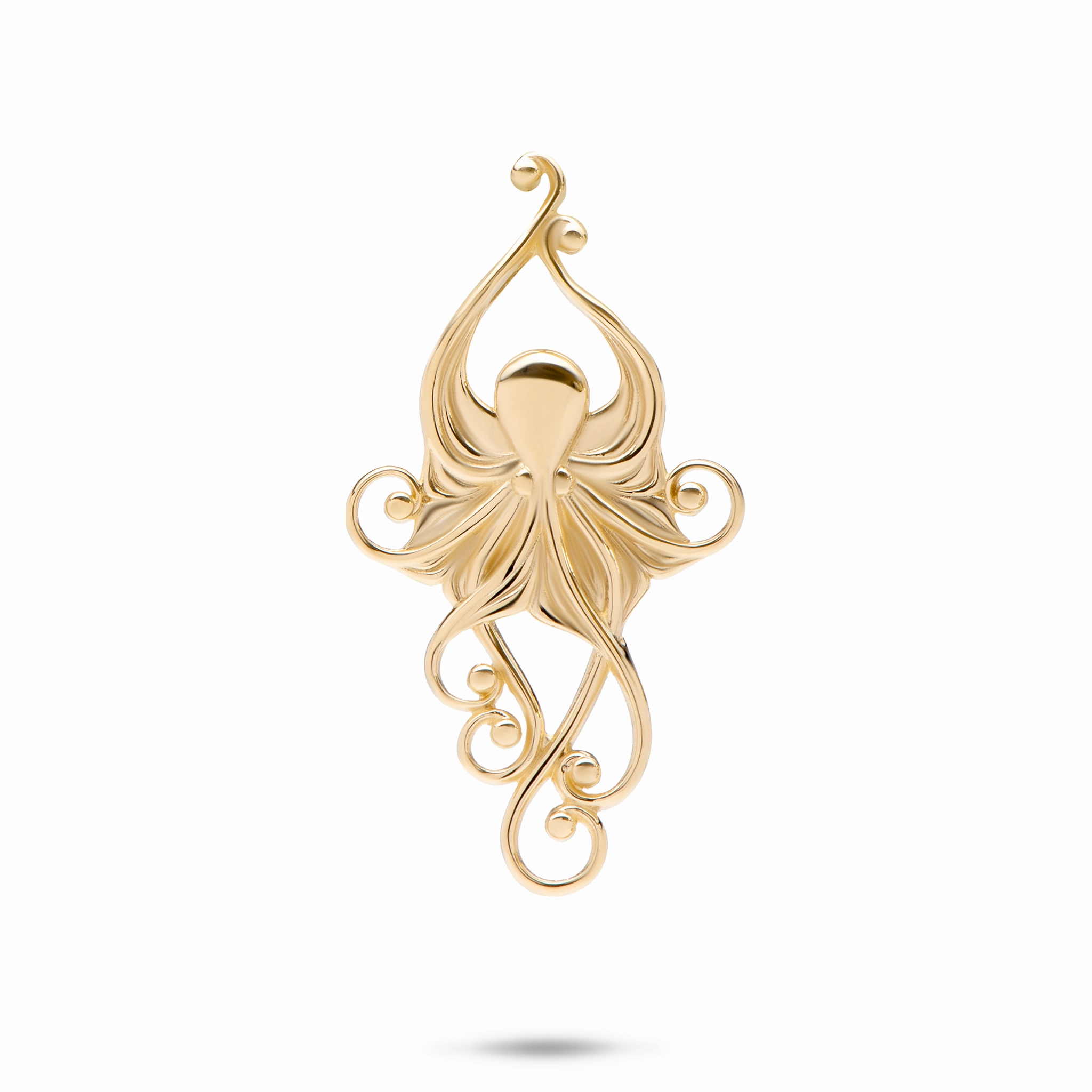 Living Heirloom Octopus Pendant in Gold - 36mm Versatile Piece