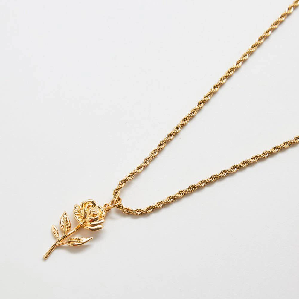 Marvelous Accessory Handmade Accessory Gold Rose Charm Necklace