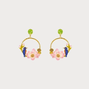 Classic Charm Lotus Kingfisher Earrings