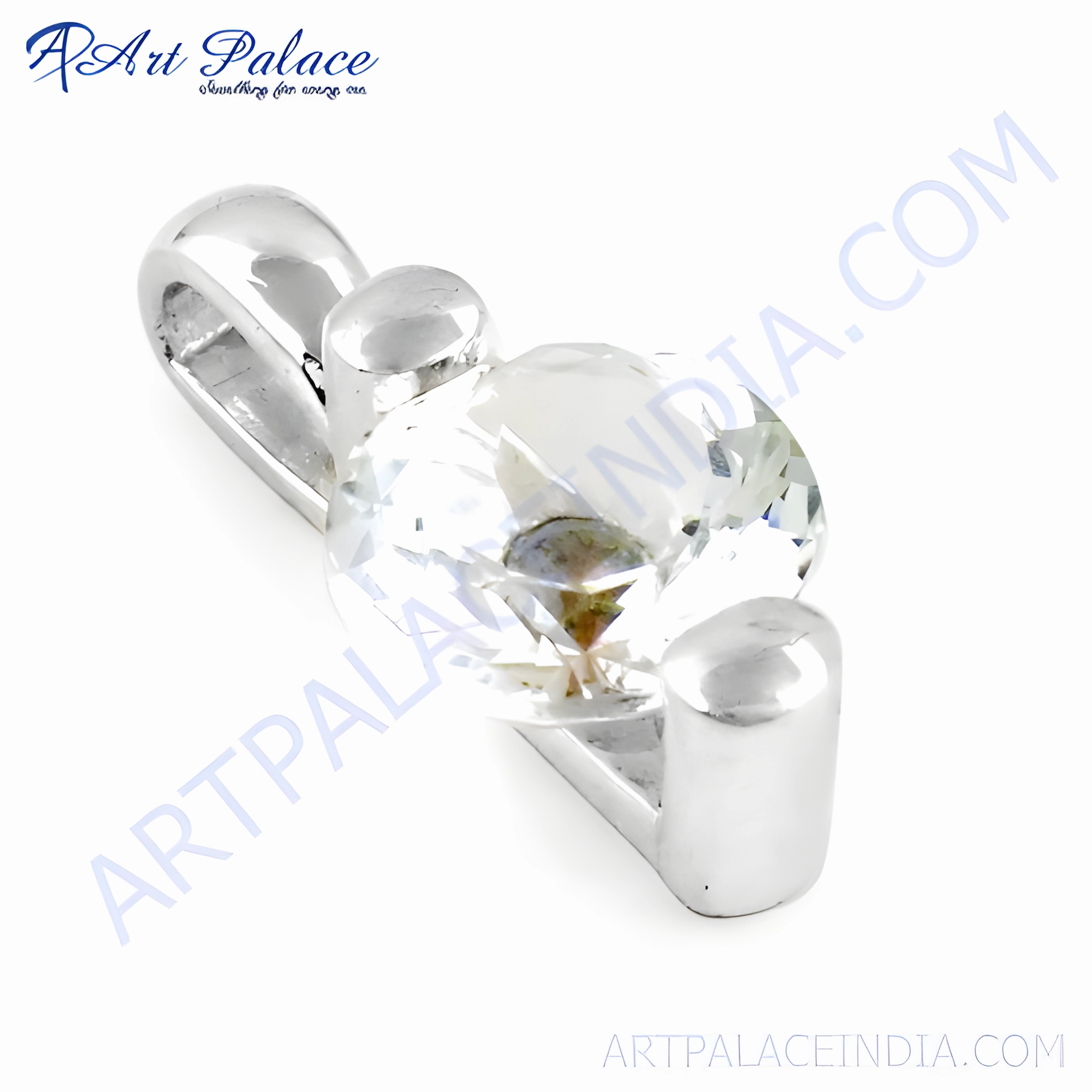 Exclusive Cubic Zirconia Gemstone Silver Pendant - Elegant Jewelry for Every Occasion Pure Charm Artisan Ornament