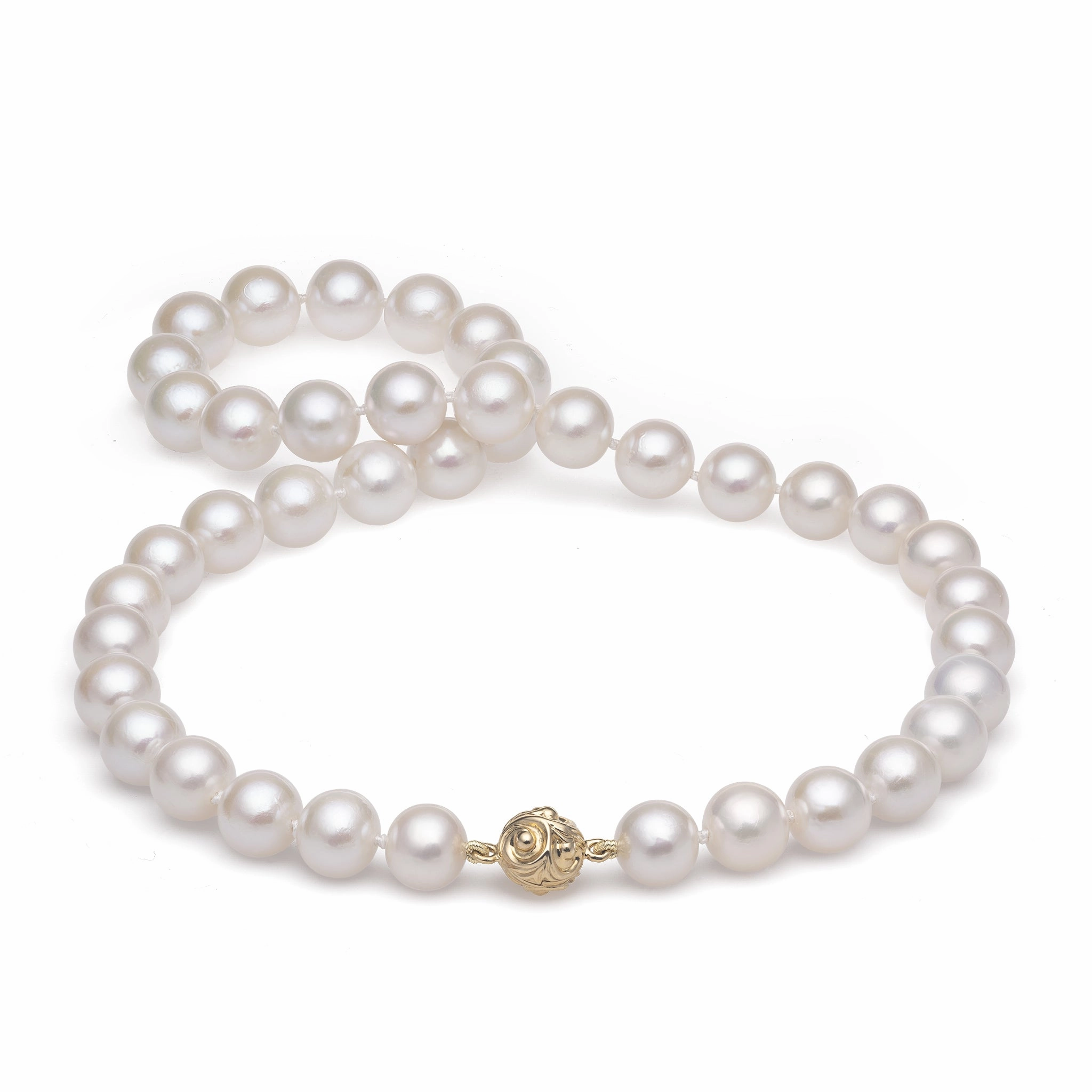 Mother??s Gift Chic Accessory 18-19" Freshwater White Pearl Strand with Magnetic Gold Clasp - 9-11mm