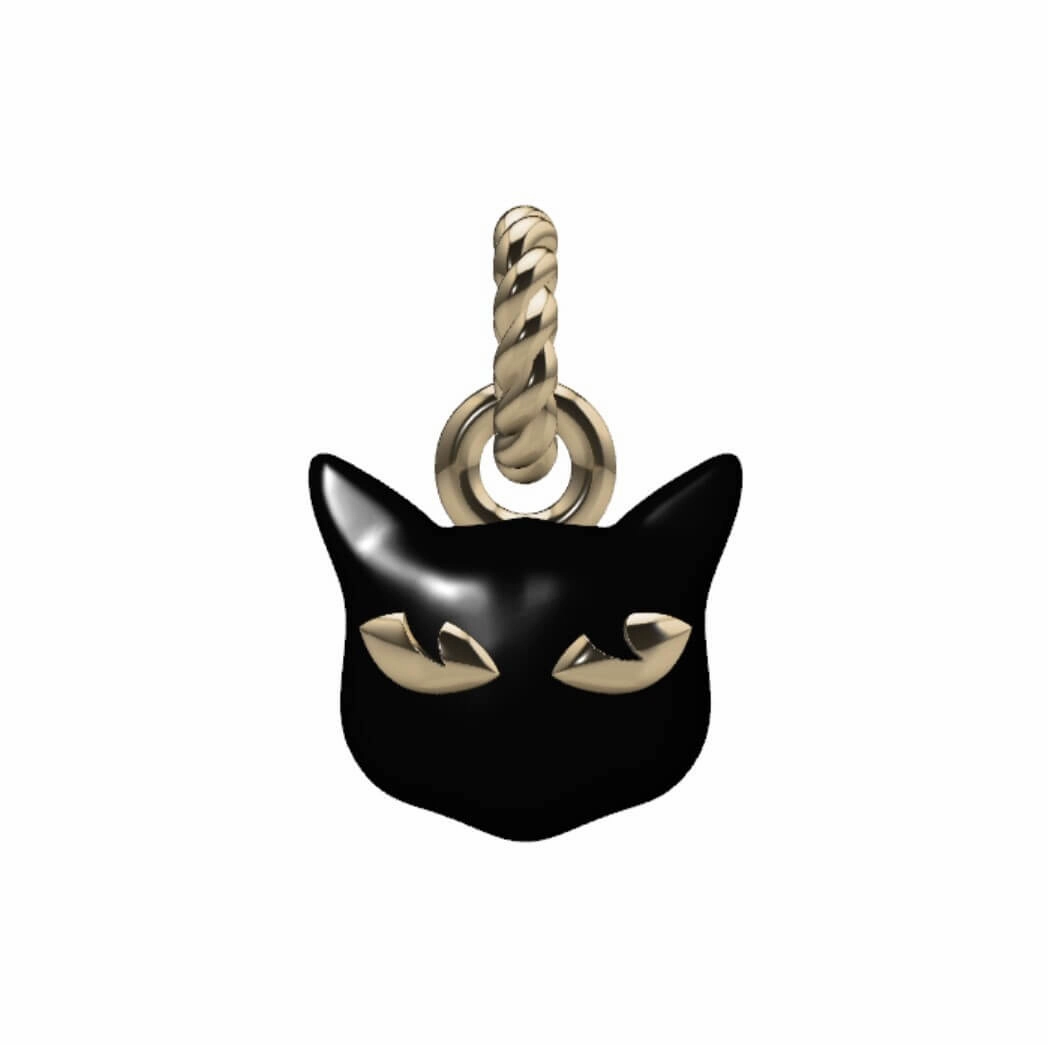 Lucky Black Cat Charm Furnishing Item Stunning Style