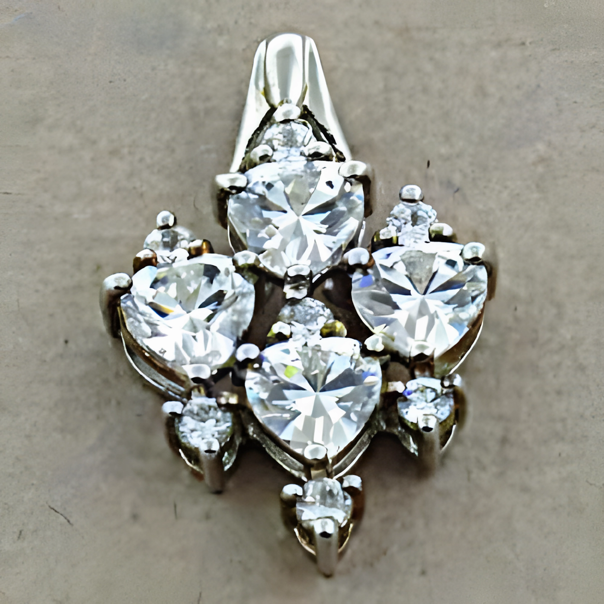 Chic Jewelry Elegant Party Wear Designer Cubic Zirconia Silver Gemstone Pendant