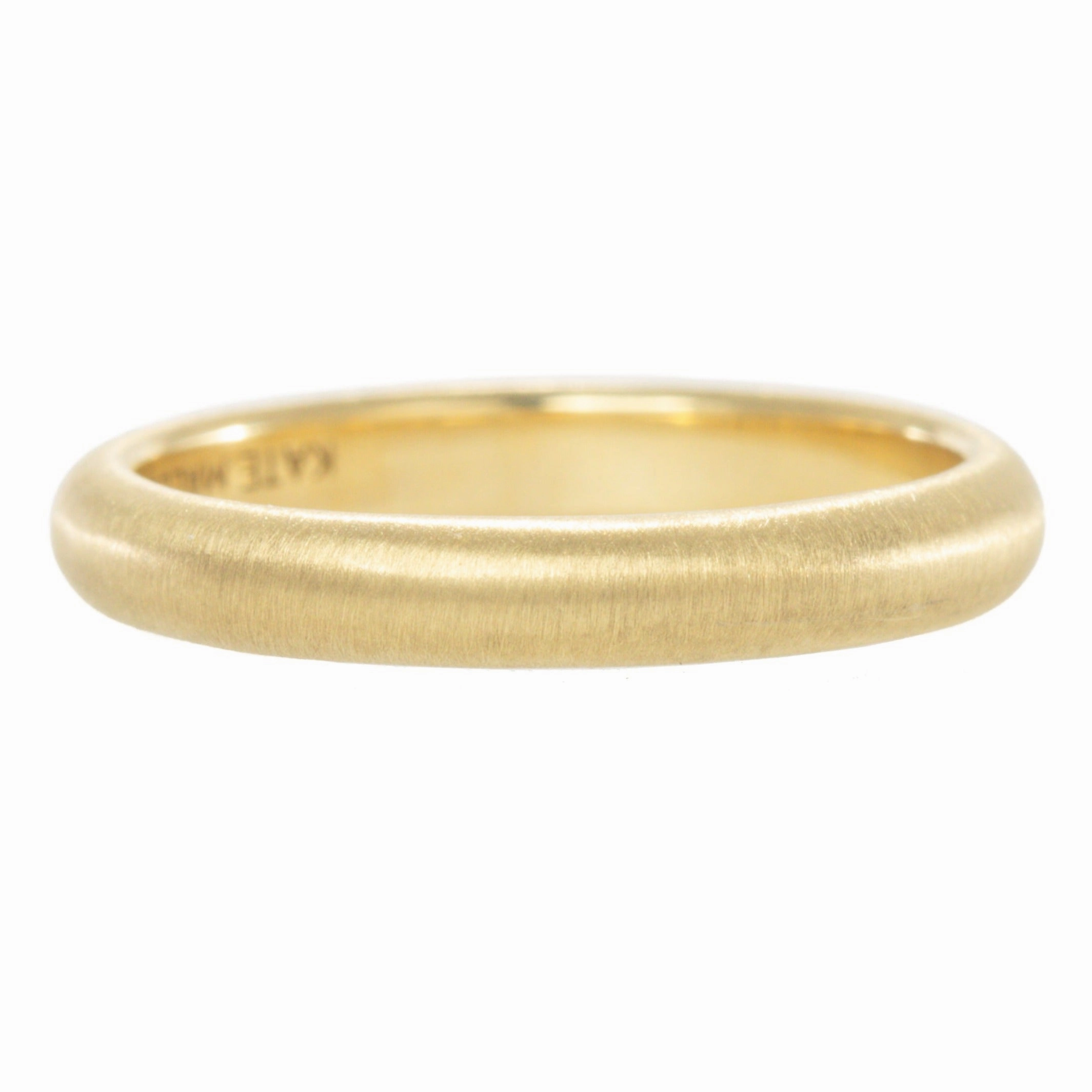 Effortless Chic Smooth Texture Half-Round Bands - 18k/20k Gold