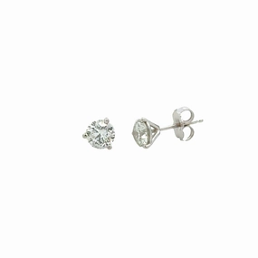 1.22cttw Round Diamonds in Three Prong Martini Earrings Contemporary Choice